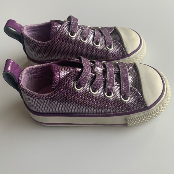 NEW Metallic Purple Converse All Stars - Picture 3 of 9